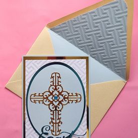 Greek Easter handmade card with lined envelope